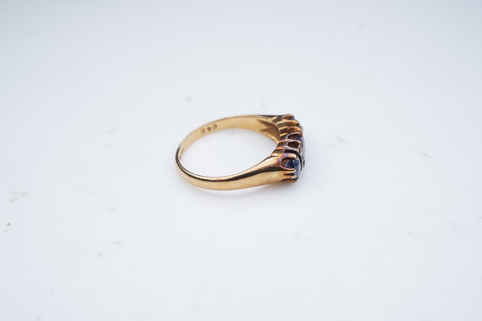 A sapphire and diamond ring